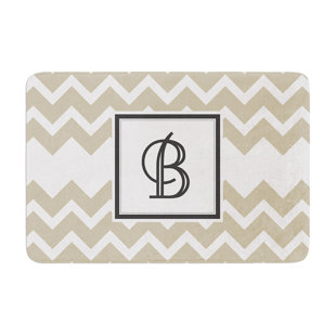 Chevron Gray Silver Bath Rugs Mats You Ll Love Wayfair Monogram Chevron Memory Foam Bath Rug