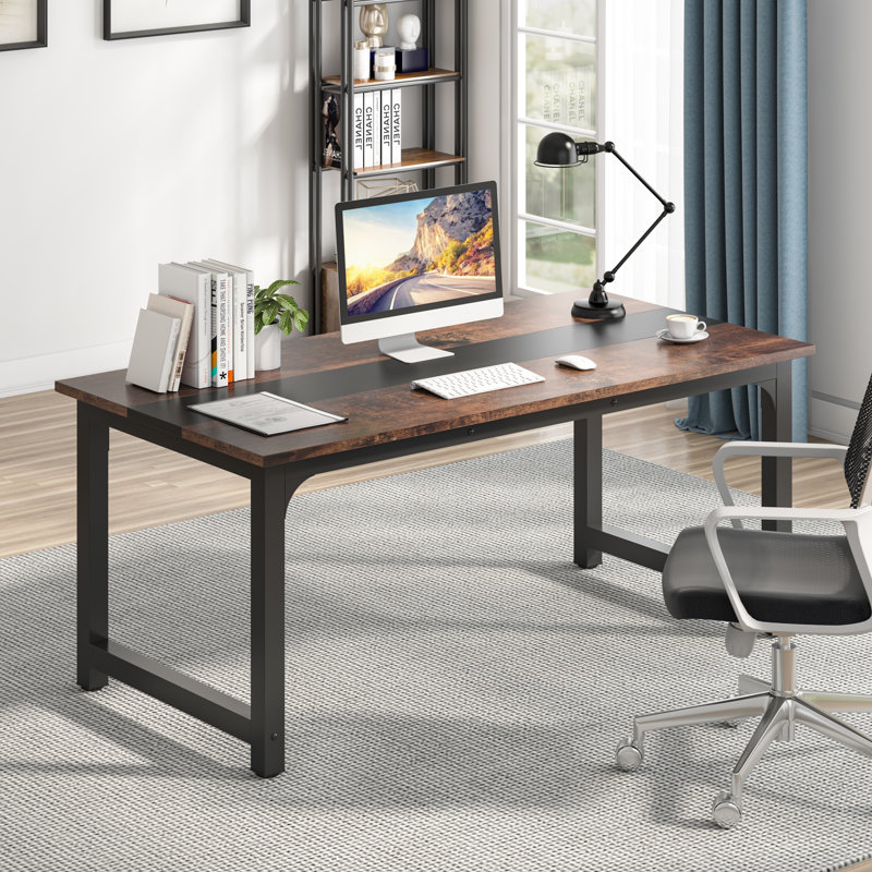 Montserat Desk Top Color: Vintage Brown, Size: 29.52" H x 63" W x 31.49" D INCOMPLETE 