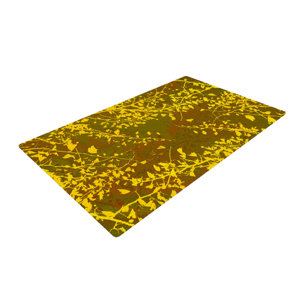 Iris Lehnhardt Twigs Silhouette Earthy Brown/Yellow Area Rug