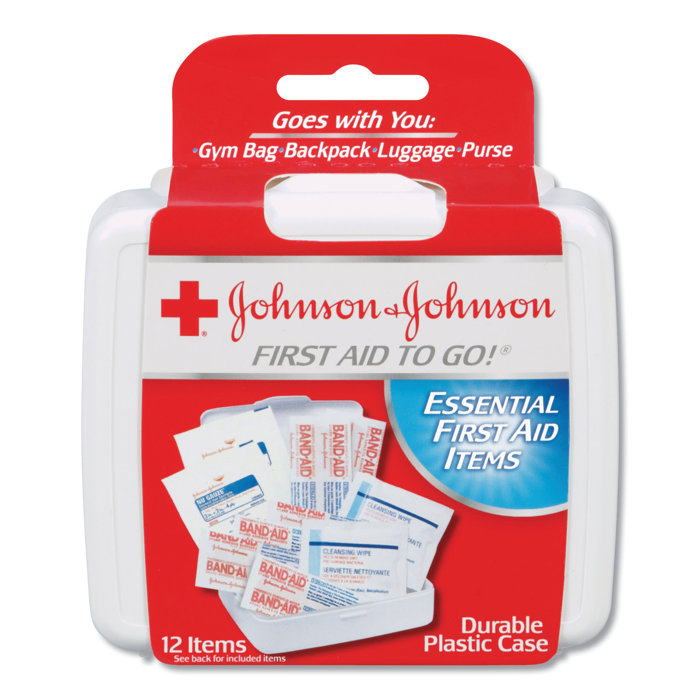 Mini First Aid To Go Kit 12 Pieces Plastic Case
