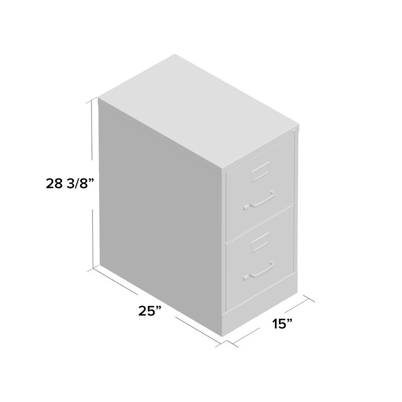 Symple Stuff Zavala Commercial Grade Deep 2 Drawer Vertical Filing