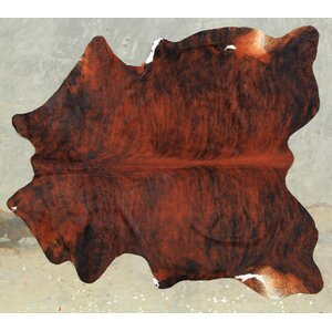 Natural Exotic Cowhide Dark Brown Area Rug