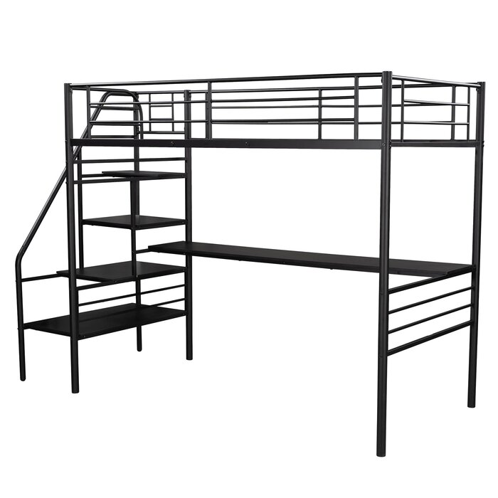 Mason & Marbles Burch Twin Loft Bed with Built-in-Desk by Mason ...