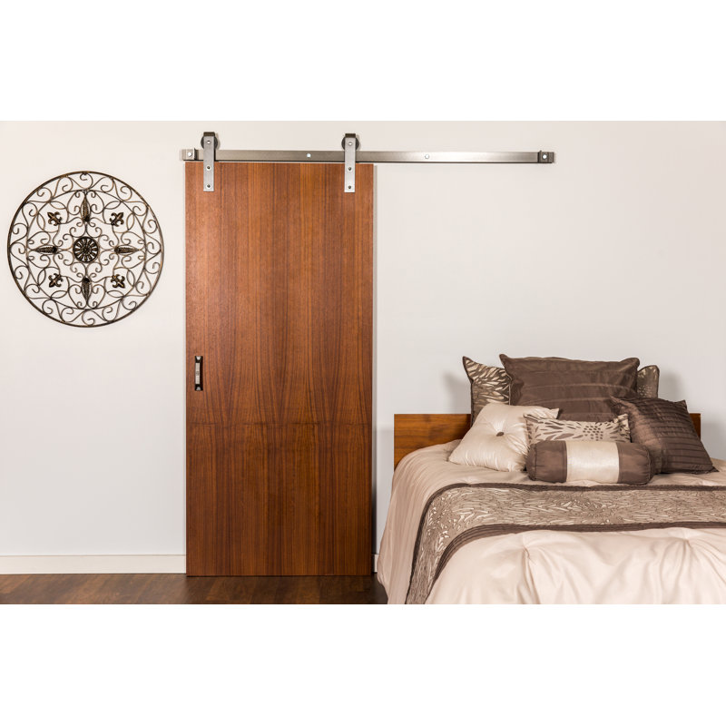 Flat Track By Leatherneck Hardware 402 Straight Premium Single Track Barn Door Hardware Kit Wayfair