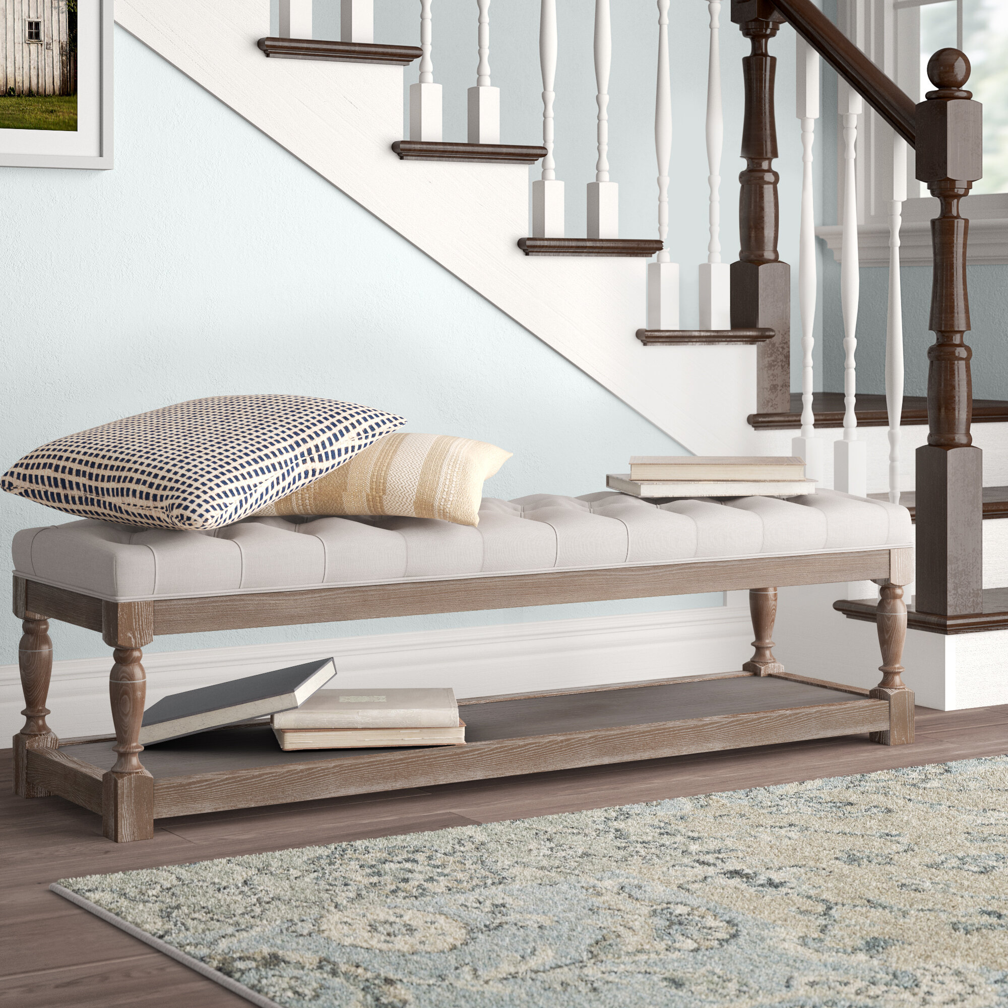 indoor upholstered bench