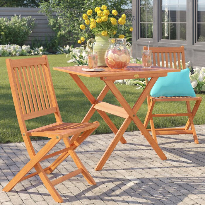 Folding Wooden Garden Bistro Sets For The Outdoors Reviews