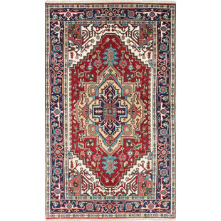 One Of A Kind Rugs You Ll Love Wayfair One Of A Kind Lenita Handmade Wool Navy Blue Red Area Rug