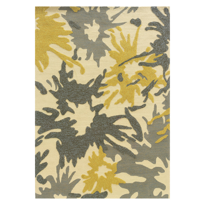 Wrought Studio Frasher Camouflage Handmade Tufted Yellow ...