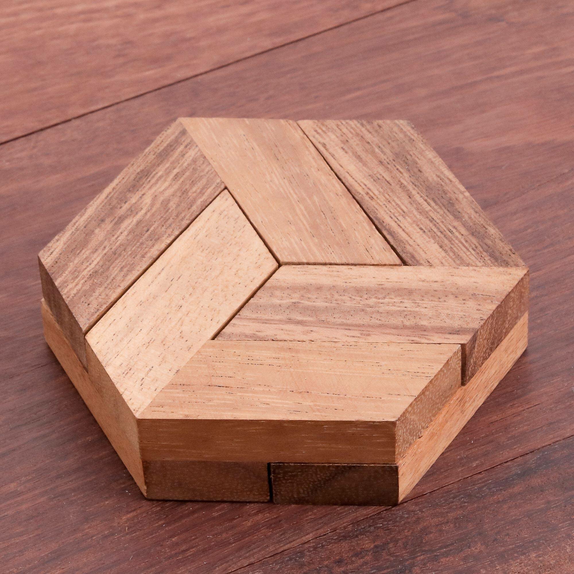 Millwood Pines Tinney Elegant Hexagon Wood Puzzle | Wayfair