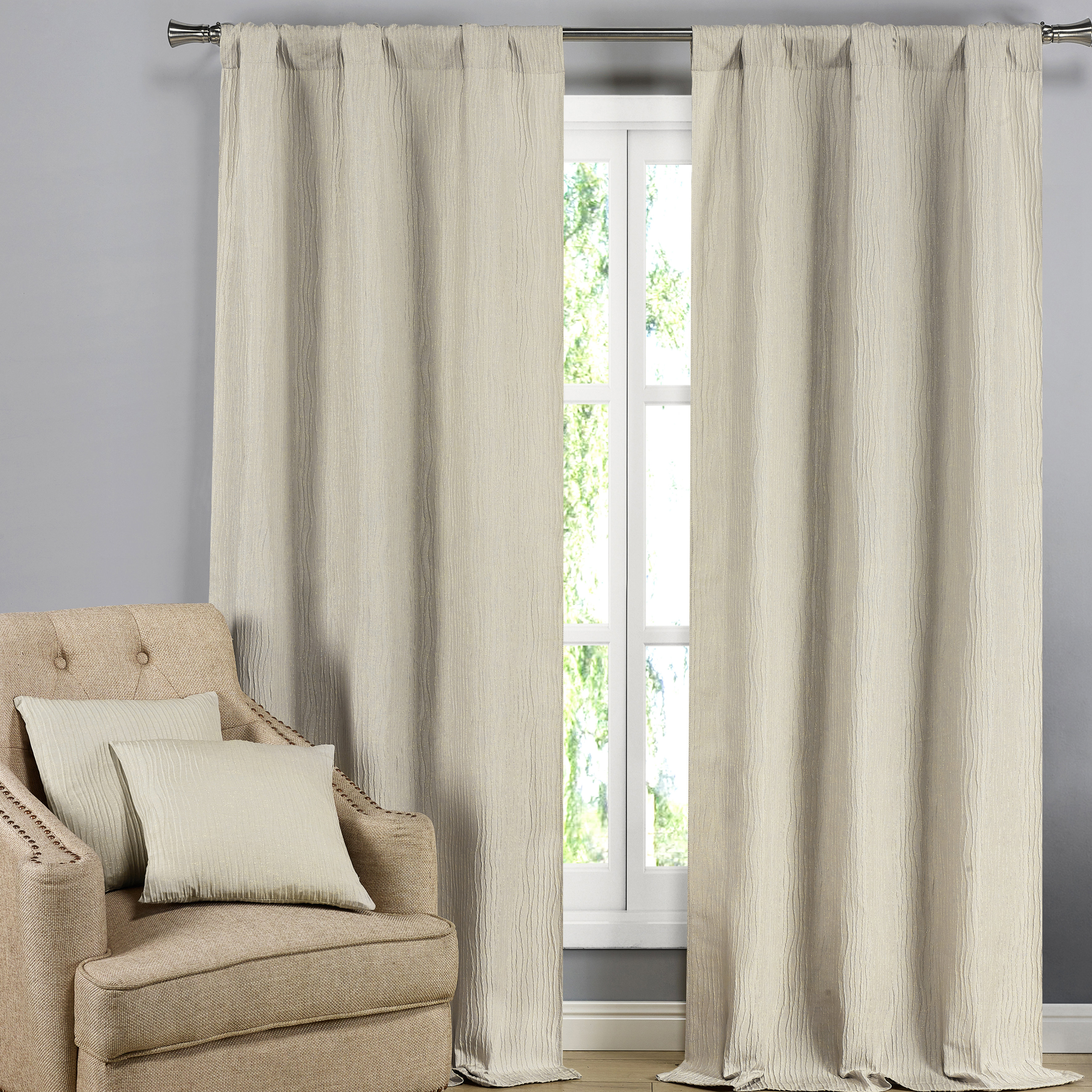 Rosecliff Heights Lunsford Solid Color Blackout Curtain Panels
