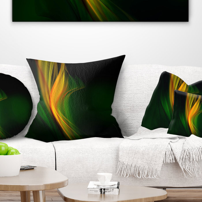 East Urban Home Abstract Upright Waves Pillow Wayfair Ca