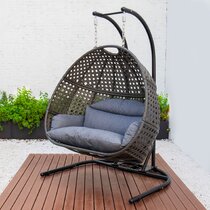 2021 patio wicker swing chair with stand rain cover included