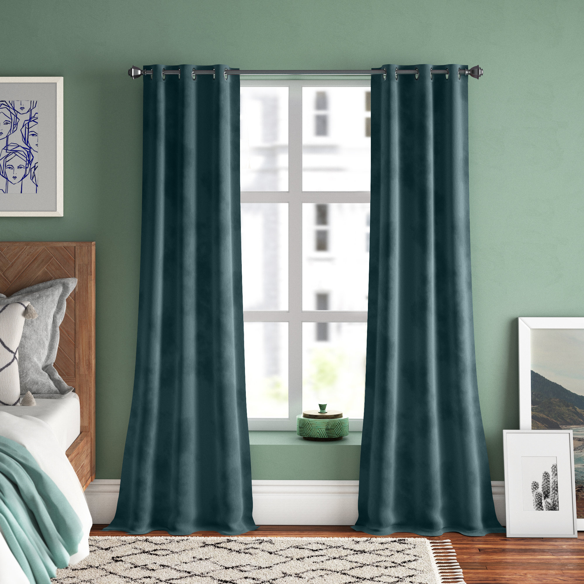 Belknap Solid Room Darkening Grommet Curtain Panels Reviews Joss Main Belknap Solid Room Darkening Grommet