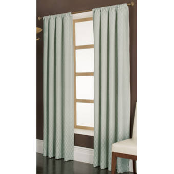 Latitude Run Adaiah Geometric Sheer Rod Pocket Curtain Panels Wayfair