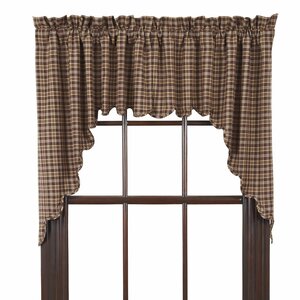 Isabell Scalloped Lined Swag Curtain Valance (Set of 2)