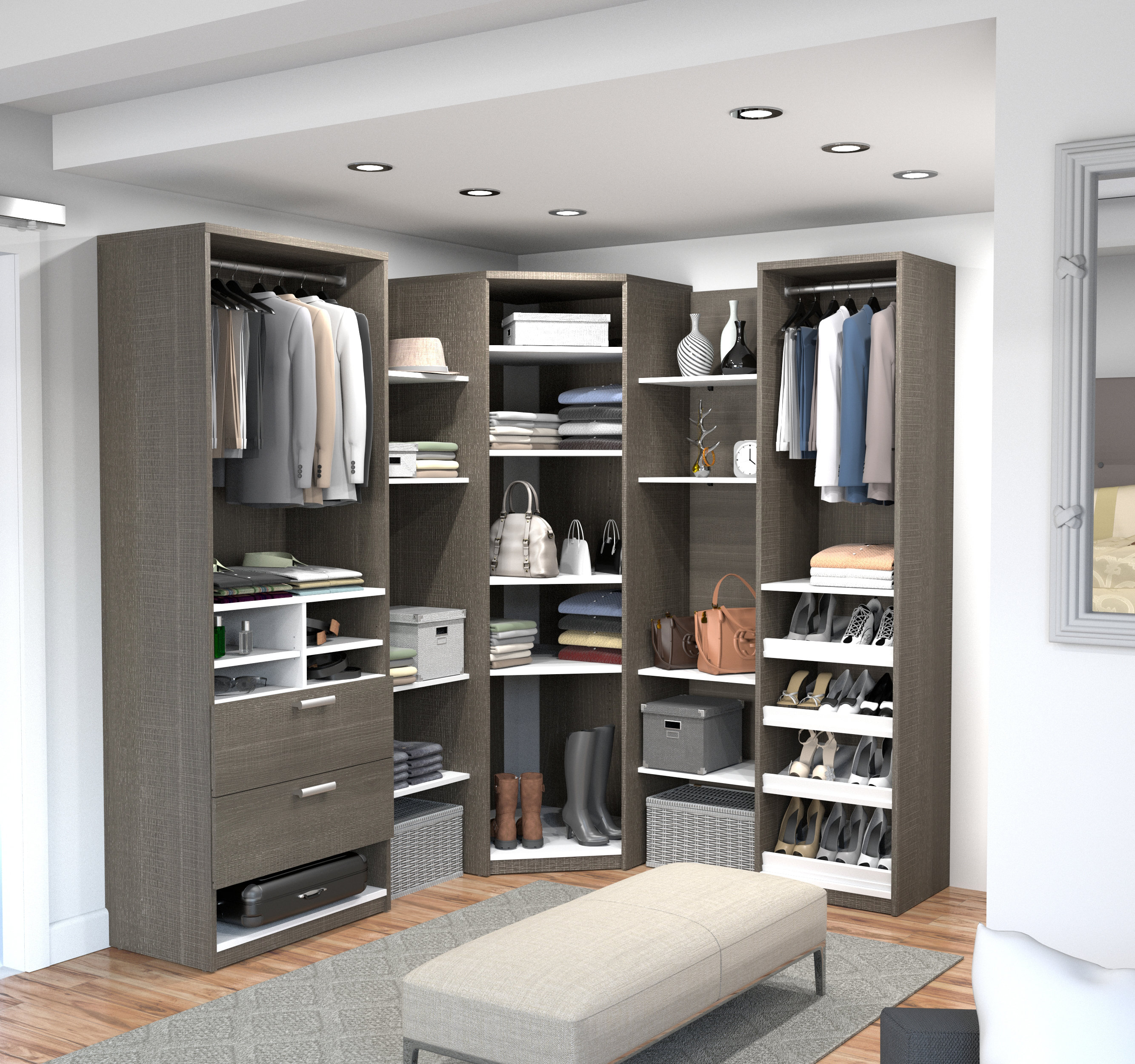 Wilbur Corner Walk 30" W Closet System