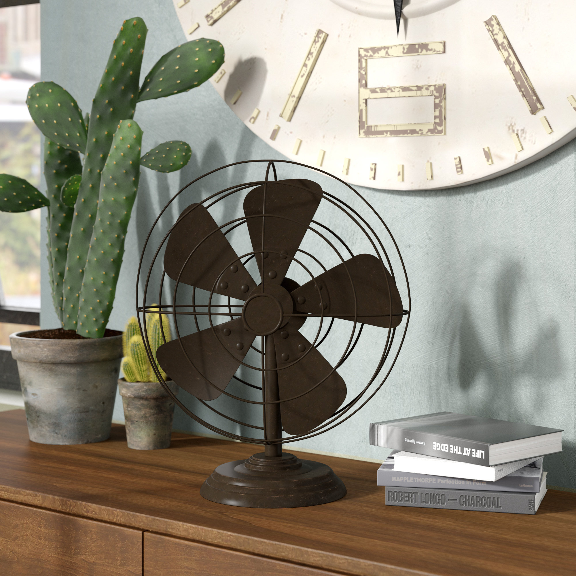 Trent Austin Design Bastion Decorative Metal Fan Sculpture