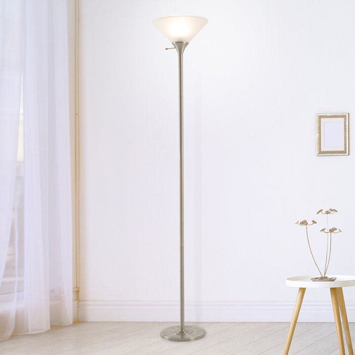 Ebern Designs Charbonneau 77 Torchiere Floor Lamp Reviews