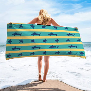 Summer Time Ocean Sea Starfish Adult Kids Swim Spa Bath Beach Towel Blanket Gift 