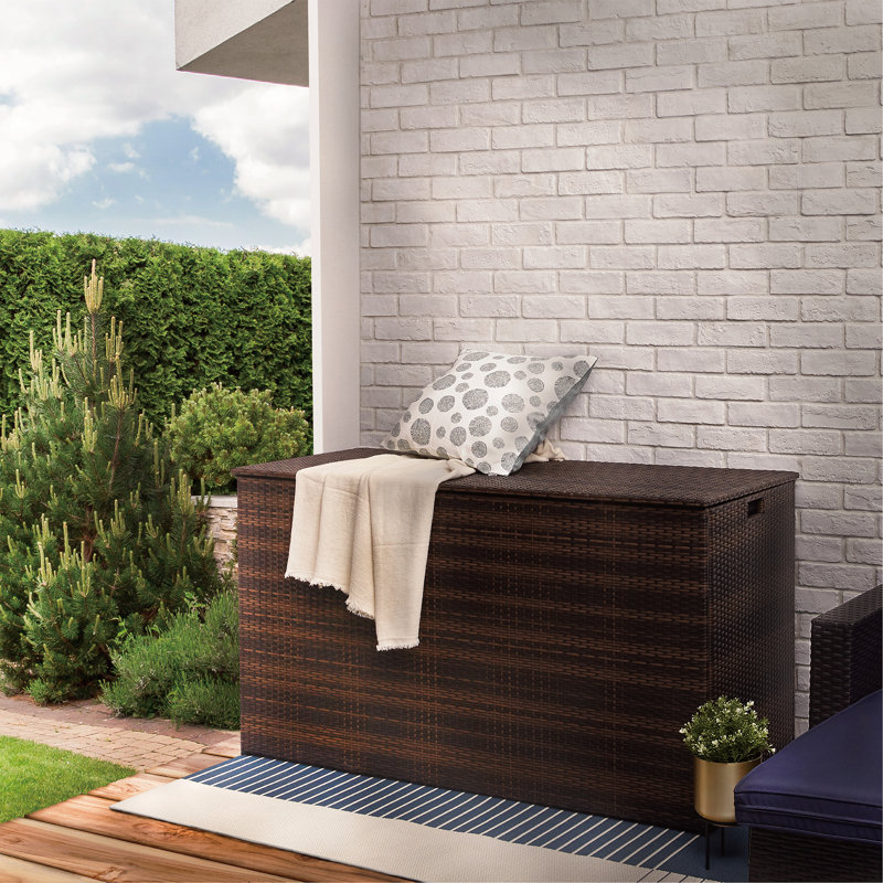 154 Gallon Wicker Deck Box