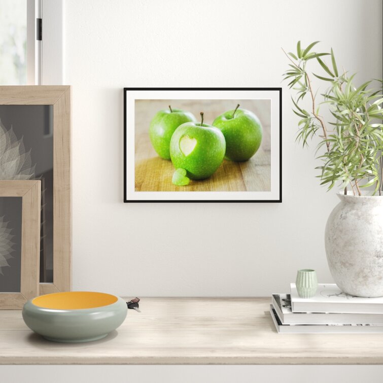 East Urban Home Heart On An Apple - Picture Frame Photograph | Wayfair ...