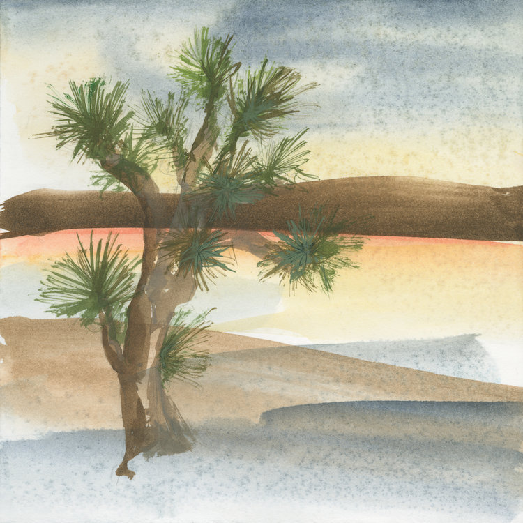 East Urban Home Desert Joshua Tree Painting Print On Wrapped