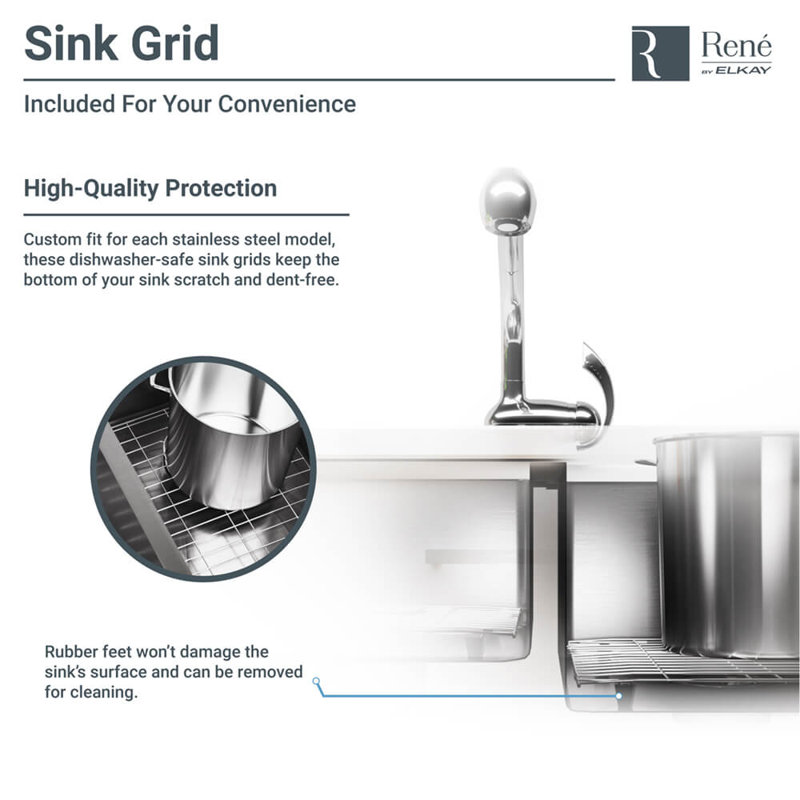 Rene 33 L X 20 W Double Basin Apron Kitchen Sink Wayfair