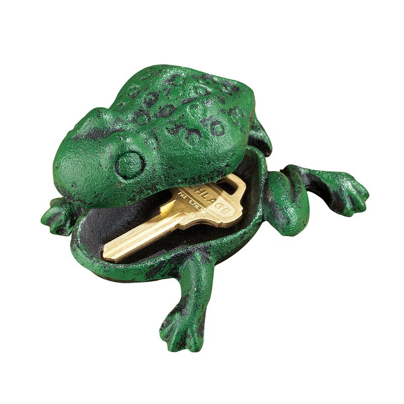Trinx Cast Iron Frog Key Hider Garden Decoration | Wayfair.ca