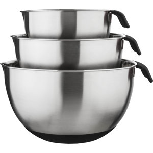 3 Piece 18/10 Stainless Steel Mixing Bowl Set