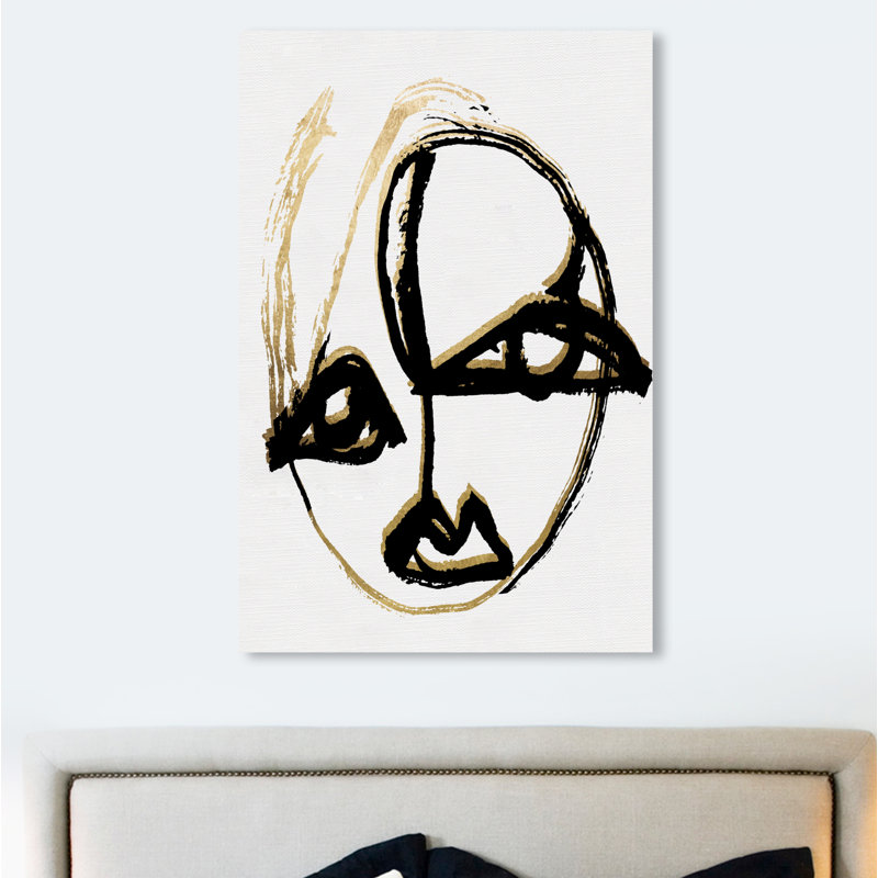 Abstract Portrait Ii Drawing Print On Canvas Allmodern