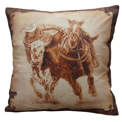 Prindle Burlap Throw Pillow Loon Peak
