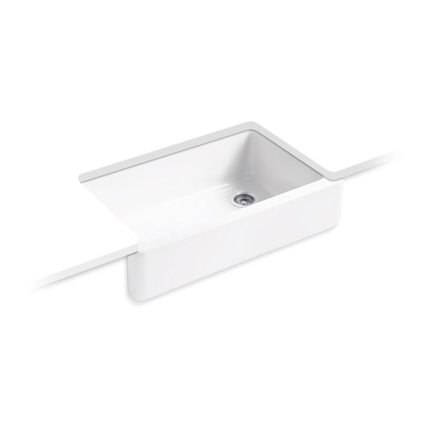 K 6489 0 Fp 58 Kohler Whitehaven Self Trimming 36 L X 22 W Farmhouse Kitchen Sink Reviews Wayfair