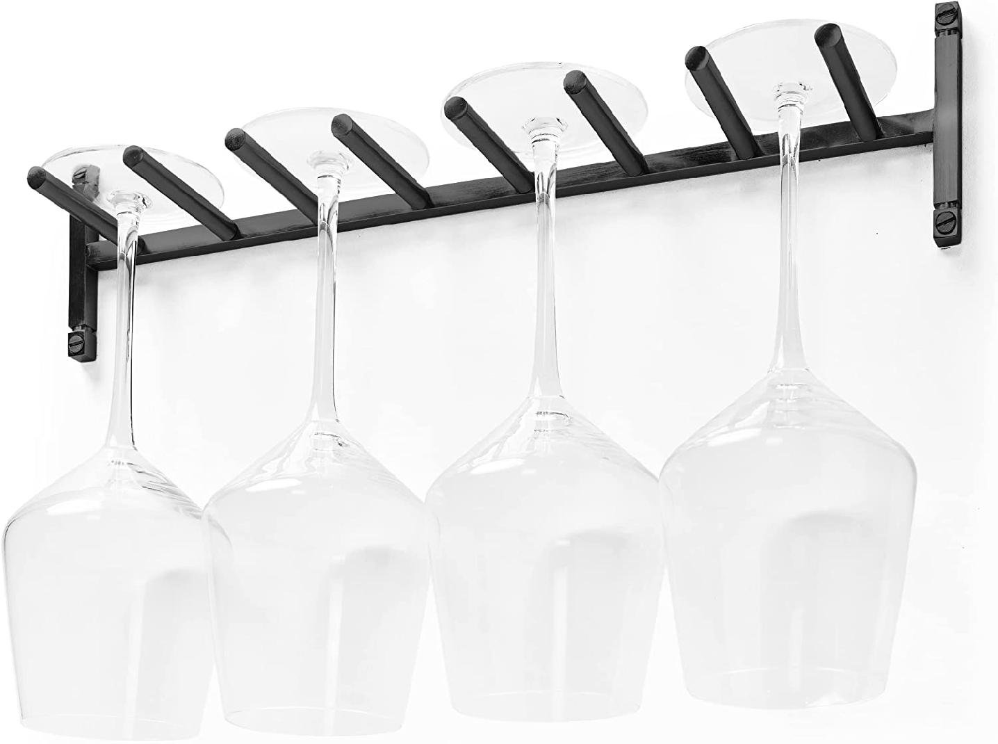 Prep & Savour Bernitta Wall Mounted Wine Glass Rack Wayfair