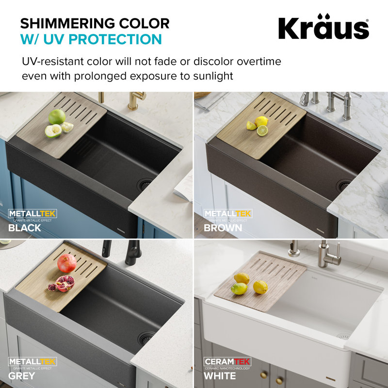 Kraus Forteza 33 L X 21 W Farmhouse Kitchen Sink Reviews Wayfair