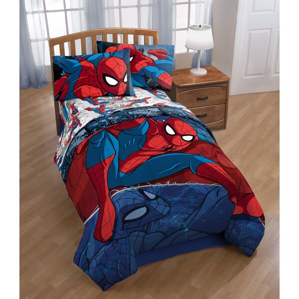 Spiderman Ultimate 'Hang' Panel Junior Cot Bed Duvet Quilt Cover Set Brand New 