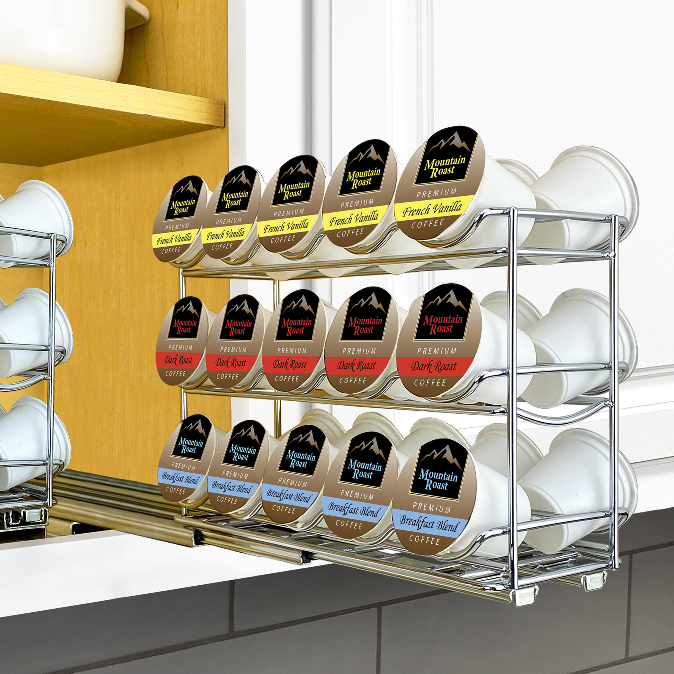 Lynk Professional Slide Out Coffee Pod Holder In Chrome