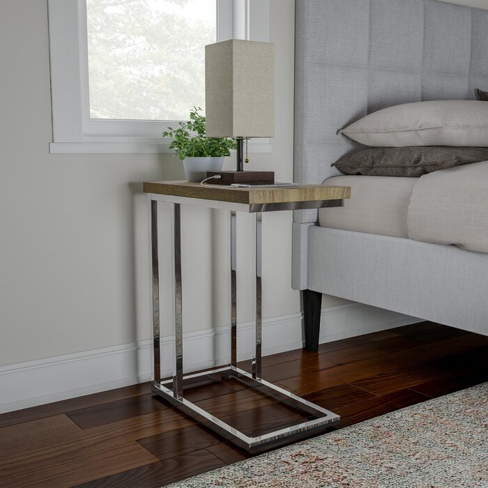 Gray Slide Under Couch Or Bed By Lavish Home Sofa Side Table C Shaped End Table