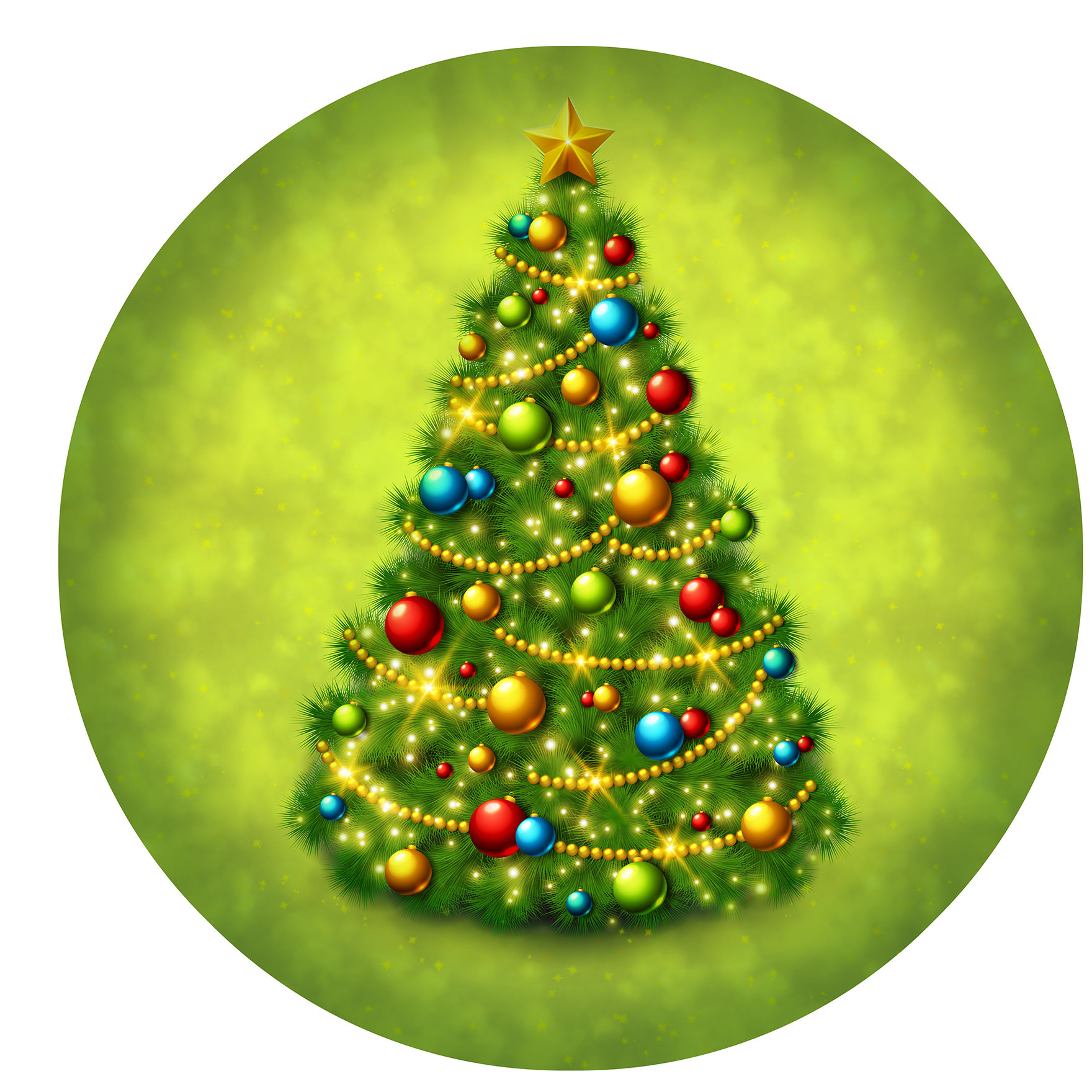 The Holiday Aisle® Christmas Tree Round Decorative Accent Wayfair