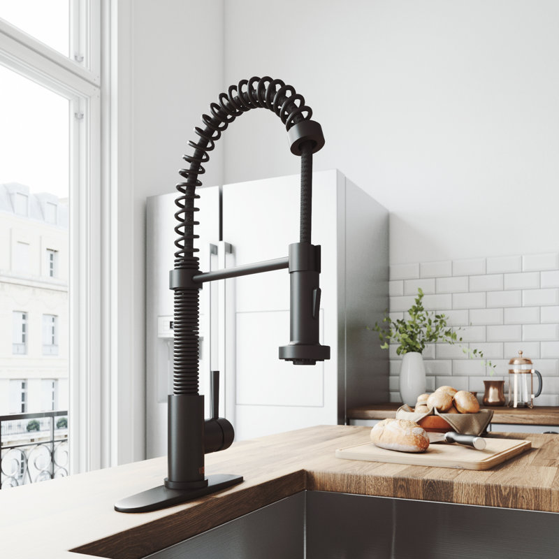 Vigo Edison Pull Down Single Handle Kitchen Faucet With Deck Plate Reviews