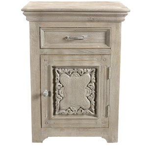 Go to store & view more images Patchway Carved 1 Drawer 1 Door Nightstand by One Allium Way