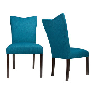Politte Spring Seating Double Dow Upholstered Parsons Chair (Set of 2) by One Allium Way