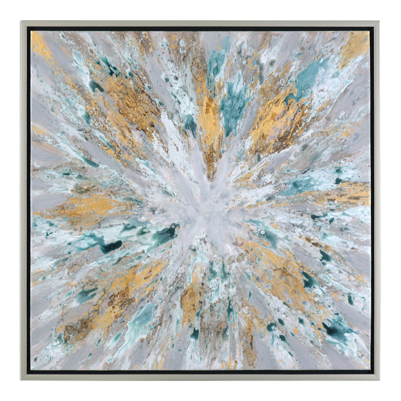 Willa Arlo Interiors Exploding Star Modern Abstract Framed Oil