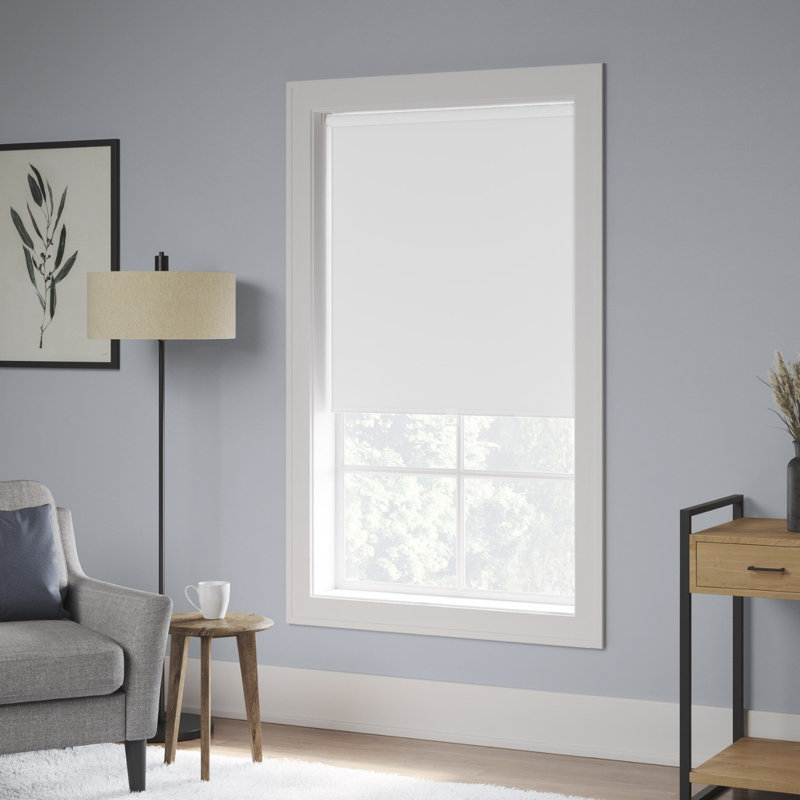 Blackout Cordless Roller Shade Blind Size: 44.75"W x 74"L, Color: Black