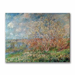 'Spring, 1880' by Claude Monet Painting Print on Canvas