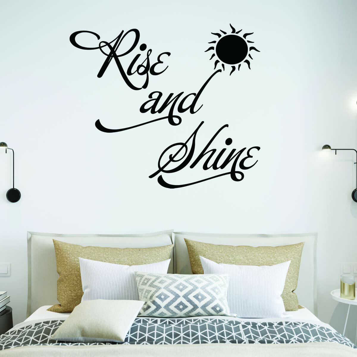 Rise And Shine Bedroom Quotes Wall Decal