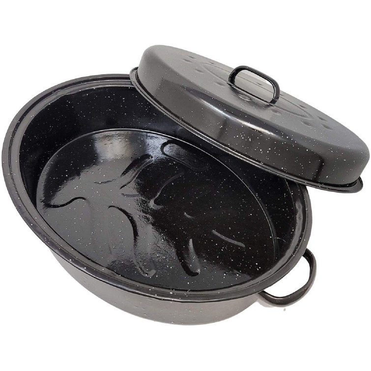 black enamel roasting pan