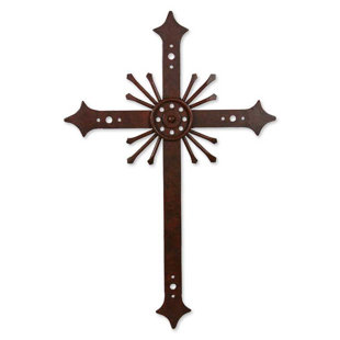 Iron Cross Wall Decor Wayfair Message Of Light Religious Iron Cross Wall Décor