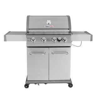 4-Burner Propane Gas Grill with Side Burner