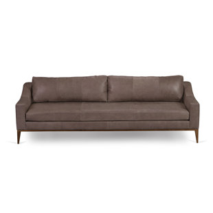Dark Grey Leather Sofa Wayfair Corringham Genuine Leather Sofa
