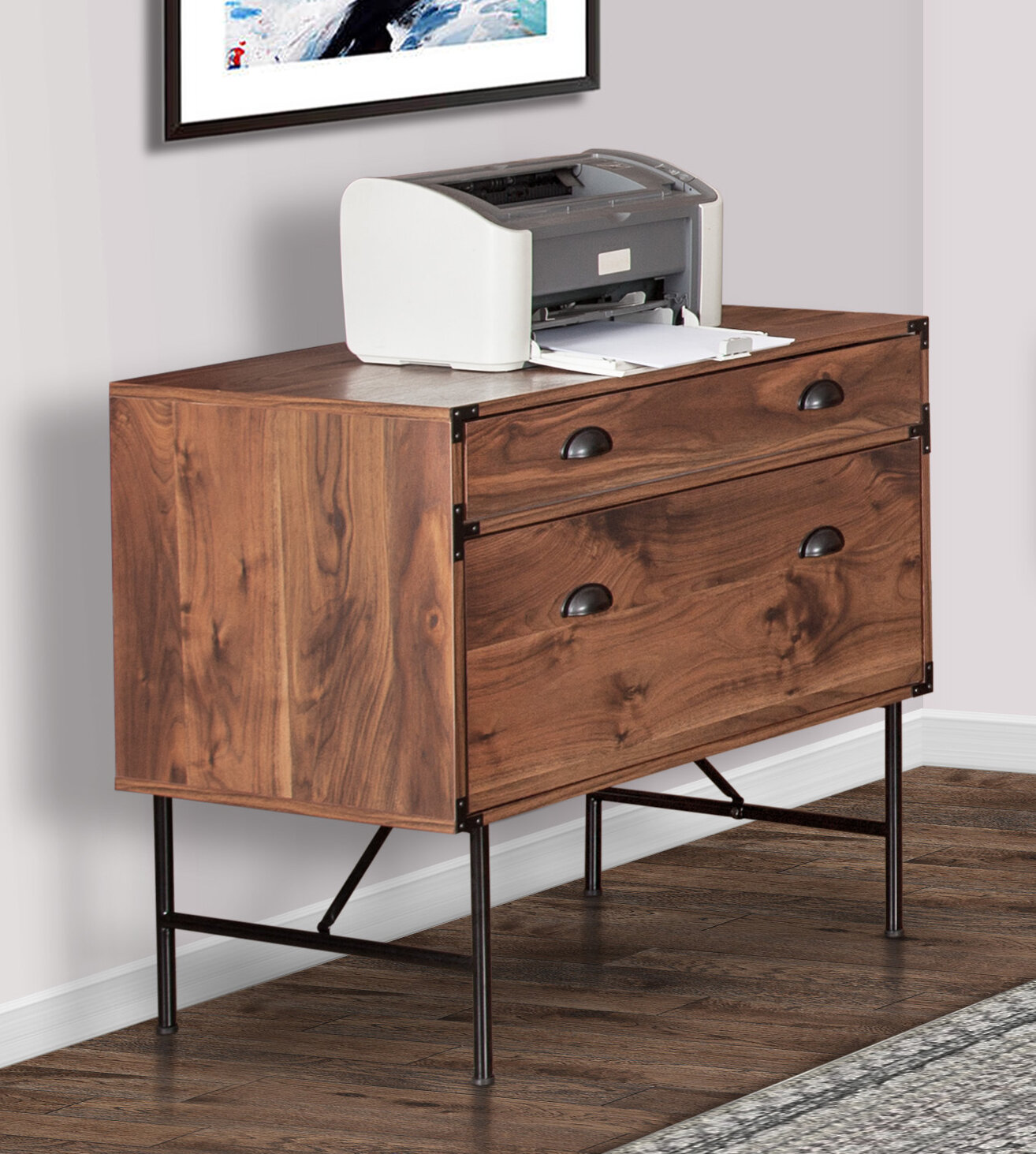 Union Rustic Bruening 3 Drawer Lateral Filing Cabinet Reviews Wayfair